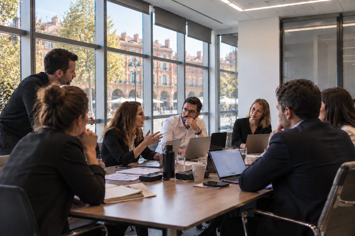 Séance de travail en équipe autour d'un projet